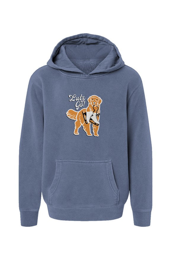 Blue Lutz Go Youth Pigment-Dyed Hoodie