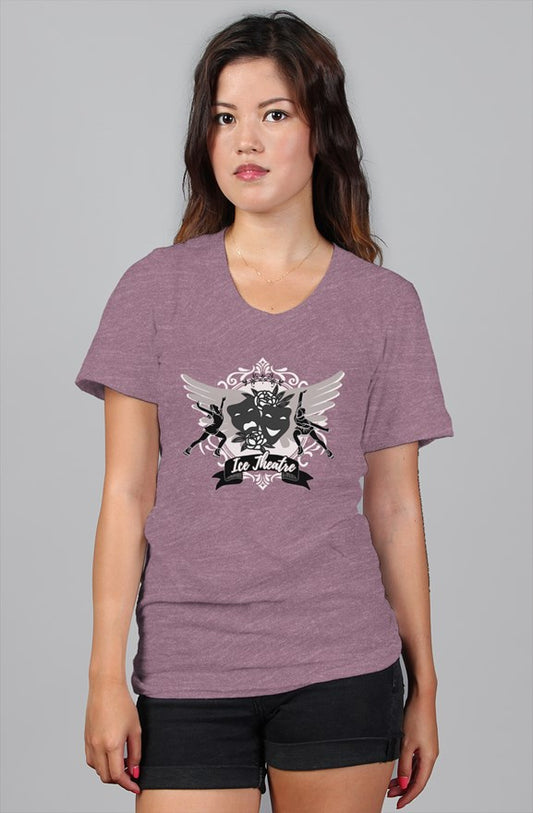 Mauve Ice Theatre womens relaxed t shirt