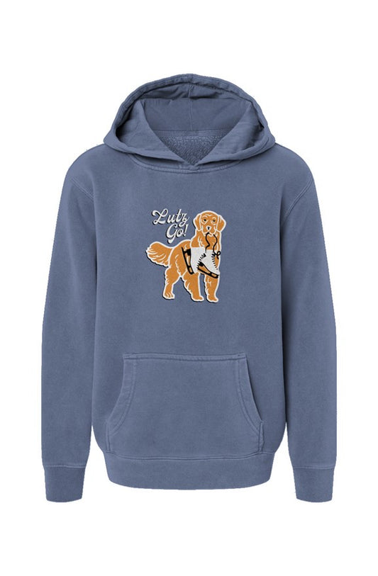 Blue Lutz Go Youth  Pigment-Dyed Hoodie