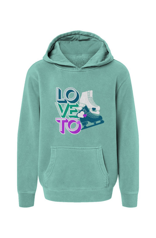 Love2Skate - Youth Pigment-Dyed Hoodie